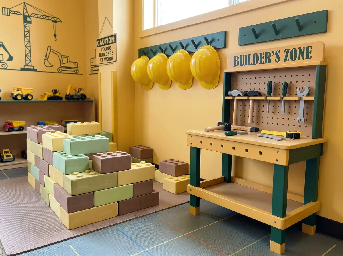 Tradie Zone themed role-play room at Little World