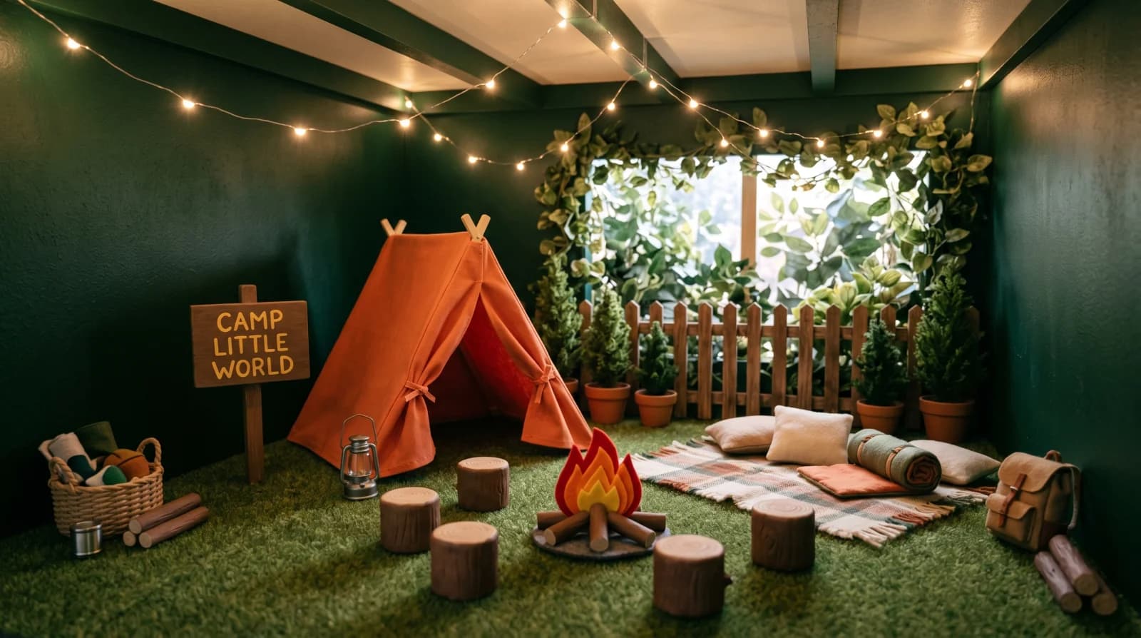 Camping themed role-play room at Little World