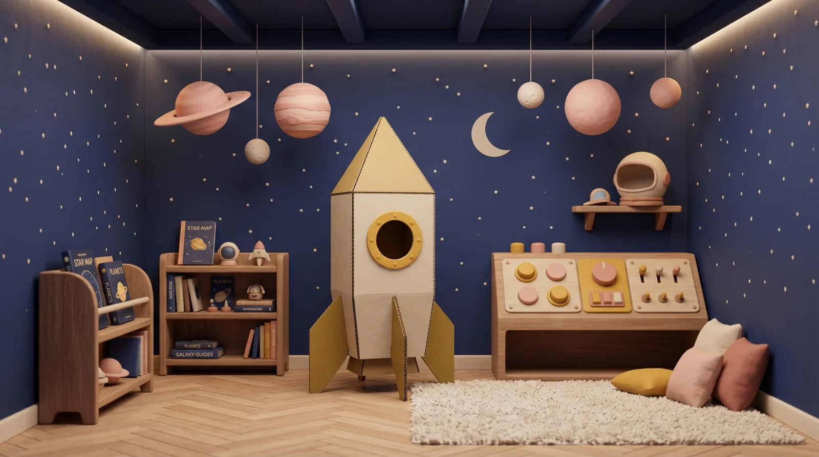 Space themed role-play room at Little World